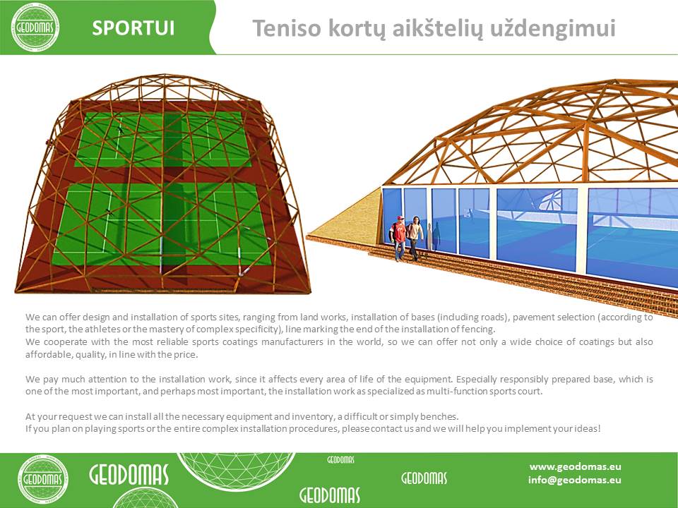 Dome Roof’s For Tennis Court | Single courts, 2, 3, 4 or more courts