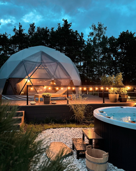 35m² Sëtnowa Glamping Ø6,7m Domes | Sitno, Polska